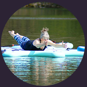 ÜberGlücklich Solingen SUP Yoga auf dem Wasser